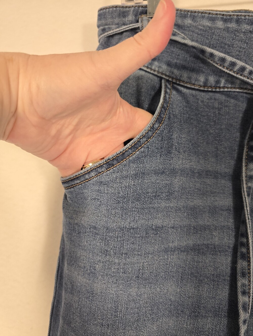 Shyanne 70s Retro Wide Leg Palazzo western 3 Trendy Denim Jeans. Ladies 30/34 - Picture 6 of 13